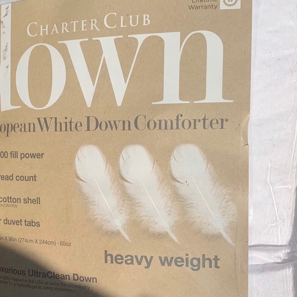 - - Charter Club heavy weight down comforter usted